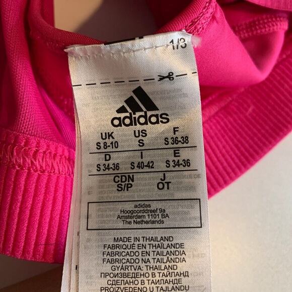 Adidas Sports Bra Womens S Small Valentine Don't Rest Alphaskin Medium Support - Picture 10 of 14